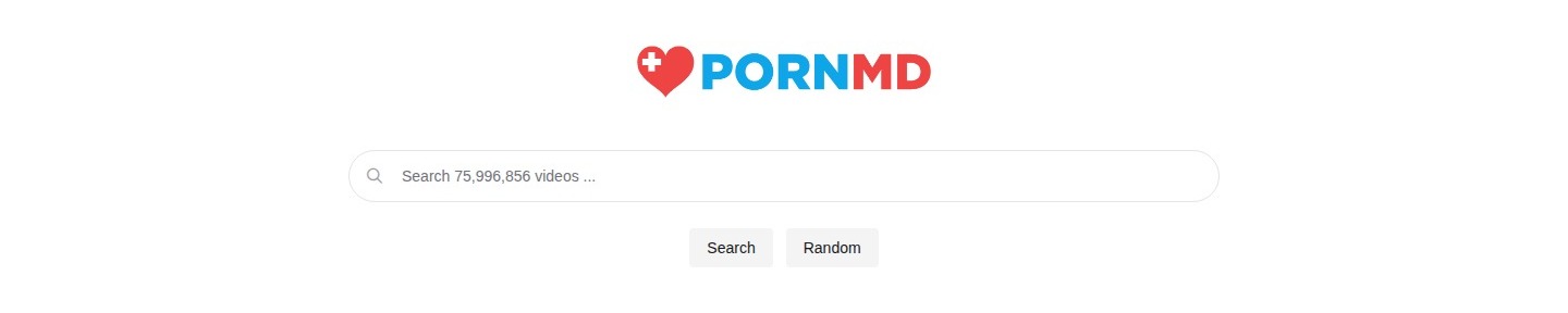 Logo, champ de recherche avec son compteur et les boutons Search et Random.